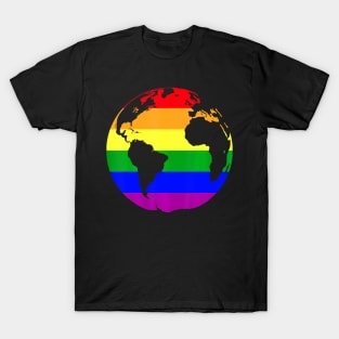 Earth Day Lgbt Gay Pride Rainbow T-Shirt